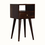 Bokel Home Bedside Tables Littler Bedside Table, Small - Walnut