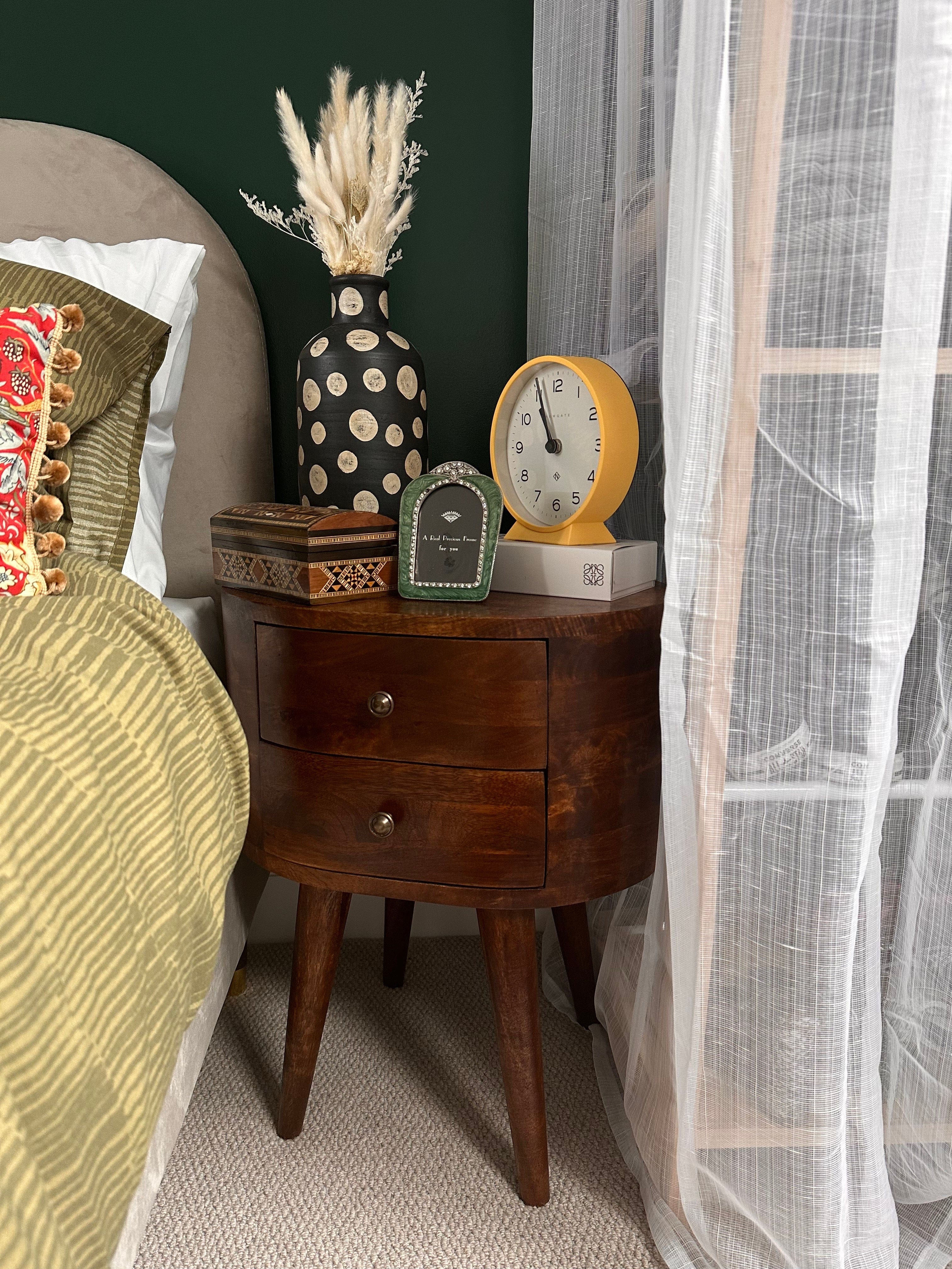 Bokel Home Bedside Tables Molina Bedside Table, Medium - Chestnut
