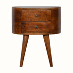 Bokel Home Bedside Tables Molina Bedside Table, Medium - Chestnut