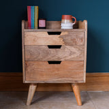 Bokel Home Bedside Tables Nordell Bedside Table, Medium - Natural