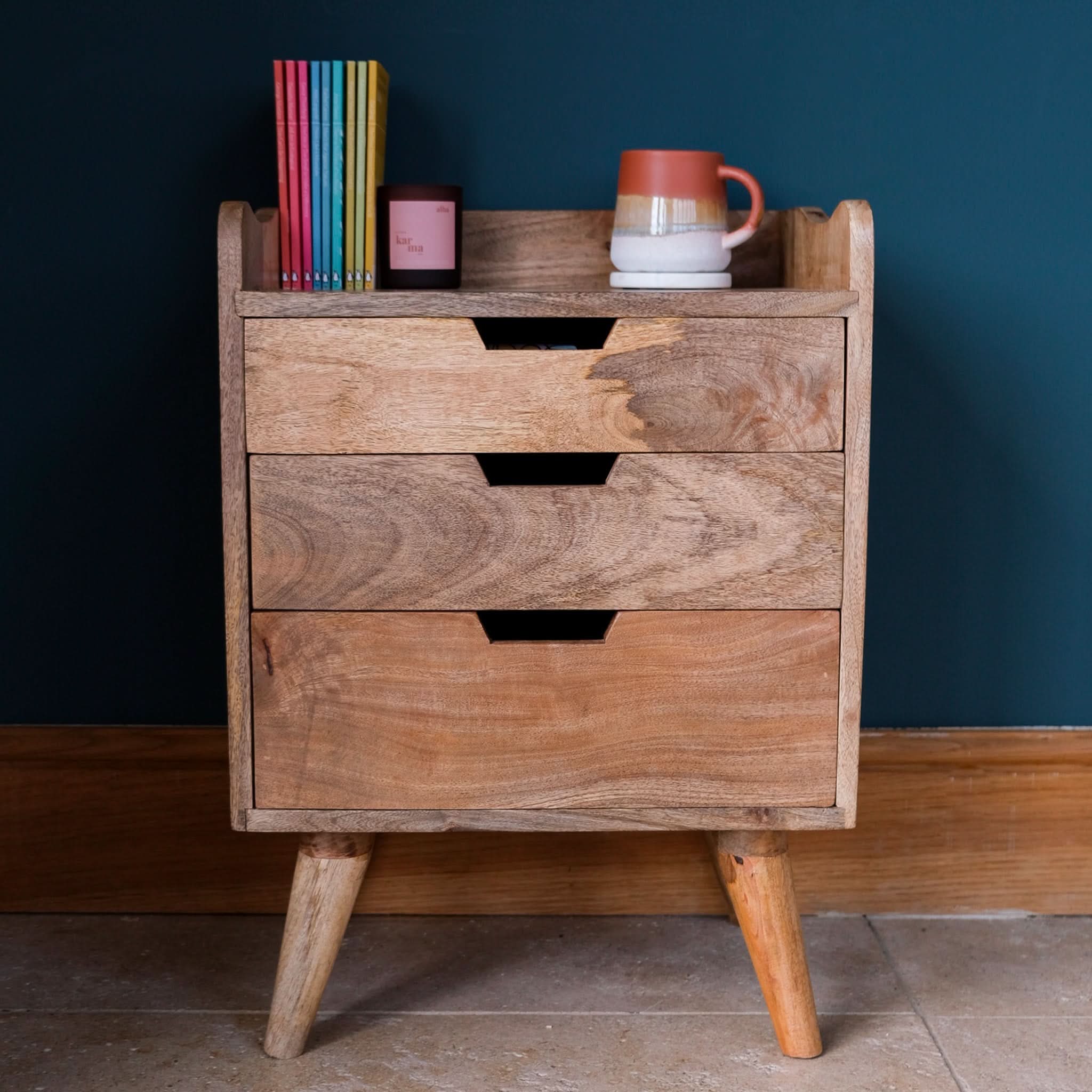 Bokel Home Bedside Tables Nordell Bedside Table, Medium - Natural