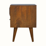 Bokel Home Bedside Tables Prism 2 Drawer Bedside Table - Chestnut