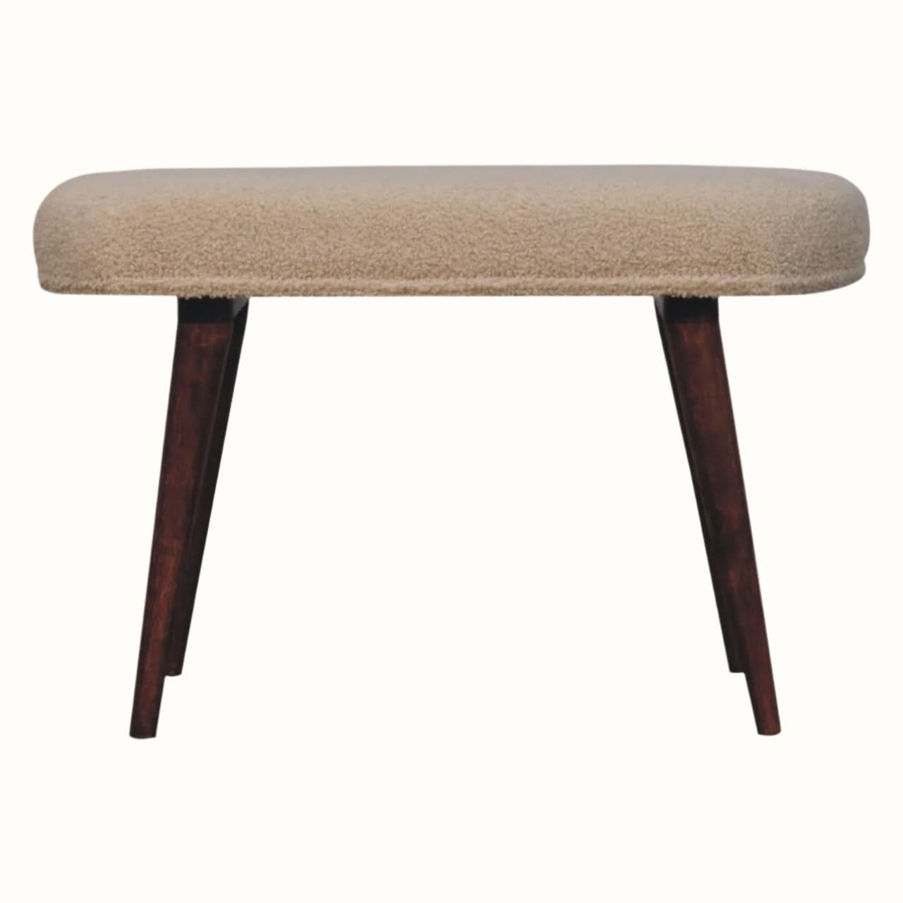 Bokel Home Bench Boren Cream Boucle Bench - Honey Caramel