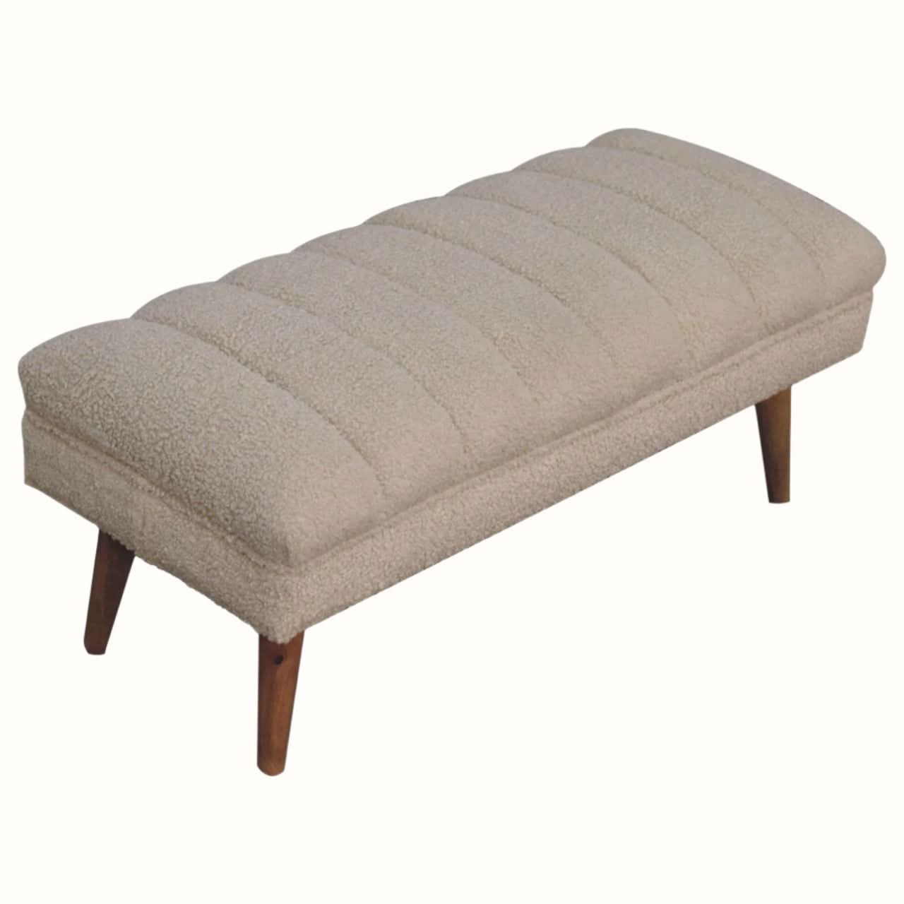 Bokel Home Bench Boren Large Boucle Bench - Cream/Natural
