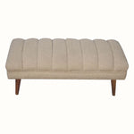 Bokel Home Bench Boren Large Boucle Bench - Cream/Natural