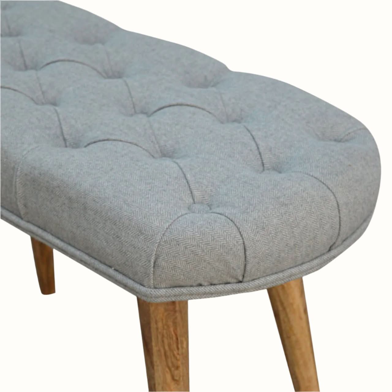 Bokel Home Bench Femia Tweed Bench - Grey/Natural