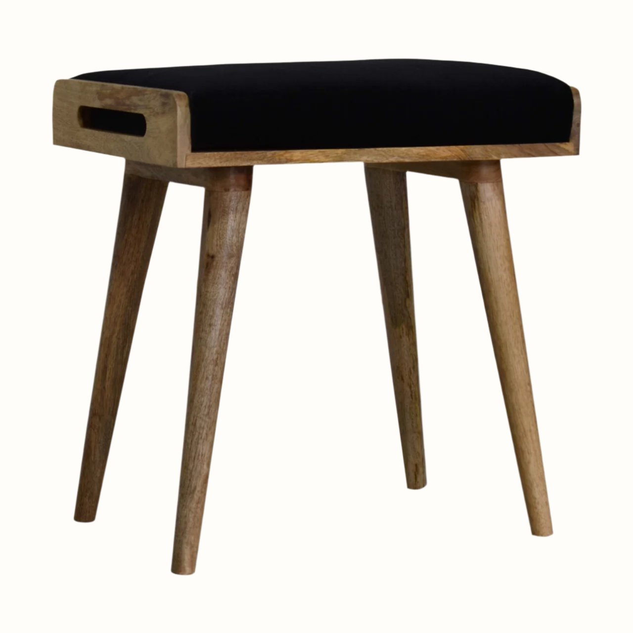 Bokel Home Bench Keene Bench - Black Velvet/Natural