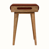 Bokel Home Bench Keene Bench - Burnt Red Velvet/Natural
