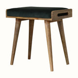 Bokel Home Bench Keene Bench - Forest Green Velvet/Natural