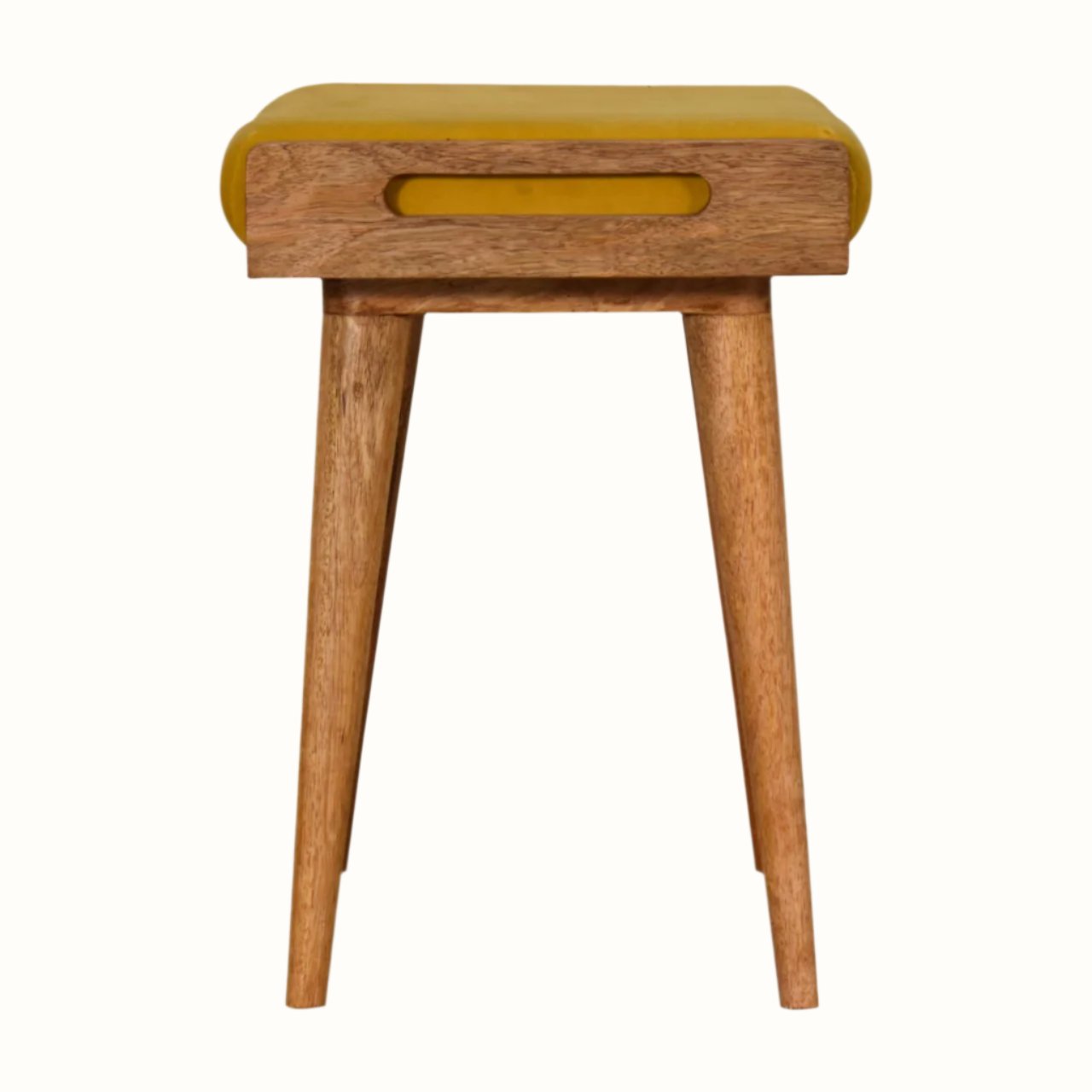 Bokel Home Bench Keene Bench - Mustard Velvet/Natural
