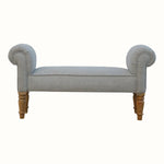 Bokel Home Bench Mineo Tweed Bench - Grey/Natural