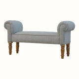 Bokel Home Bench Mineo Tweed Bench - Grey/Natural