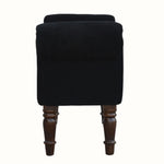 Bokel Home Bench Mineo Velvet Bench - Black/Walnut
