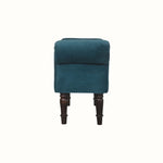 Bokel Home Bench Mineo Velvet Bench - Teal/Walnut