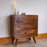 Bokel Home Chest of Drawers Hamade Chest of 3 Drawers, Medium - Chestnut