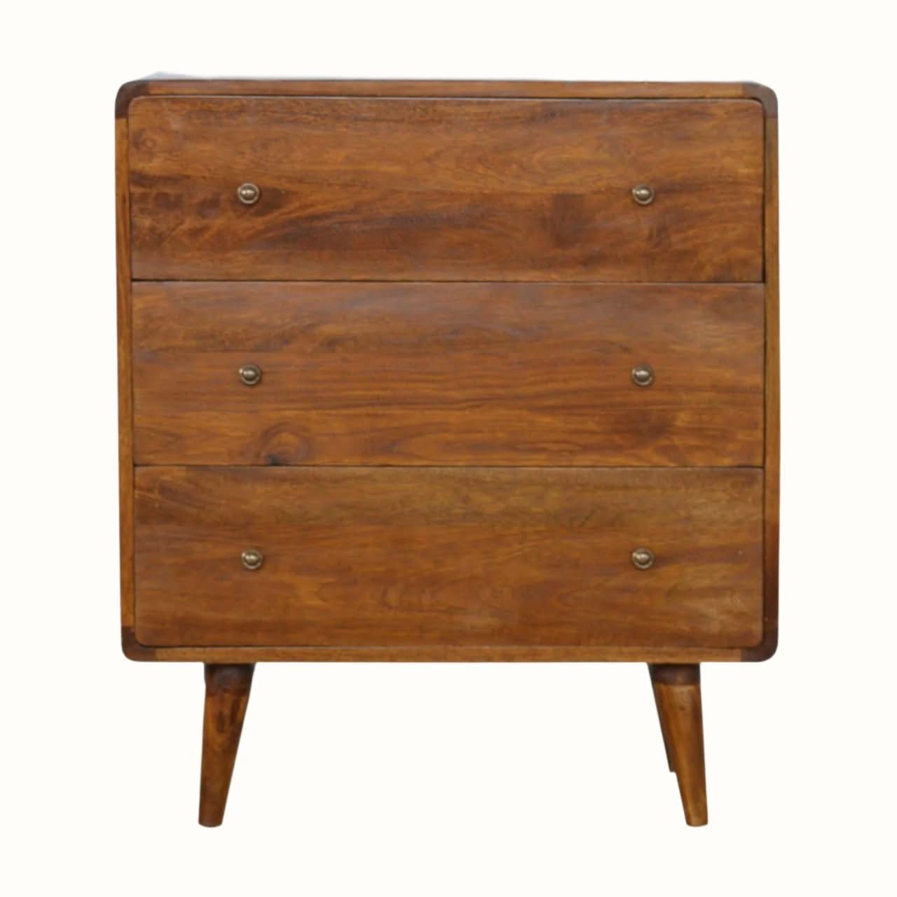 Bokel Home Chest of Drawers Hamade Chest of 3 Drawers, Medium - Chestnut