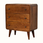 Bokel Home Chest of Drawers Hamade Chest of 3 Drawers, Small - Chestnut