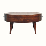Bokel Home Coffee Tables Fernald Circular Coffee Table - Chestnut