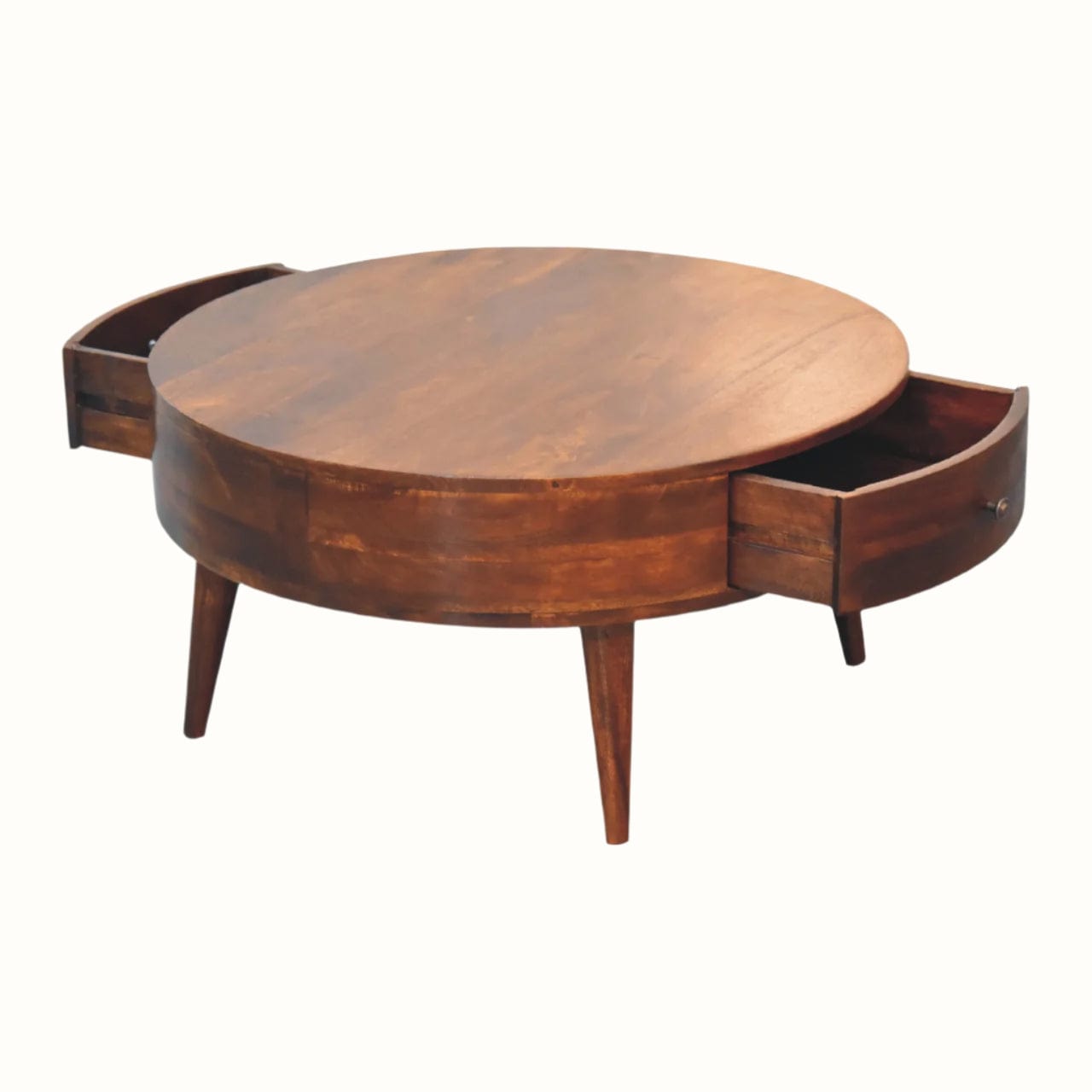 Bokel Home Coffee Tables Fernald Circular Coffee Table - Chestnut