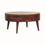 Bokel Home Coffee Tables Fernald Circular Coffee Table - Chestnut