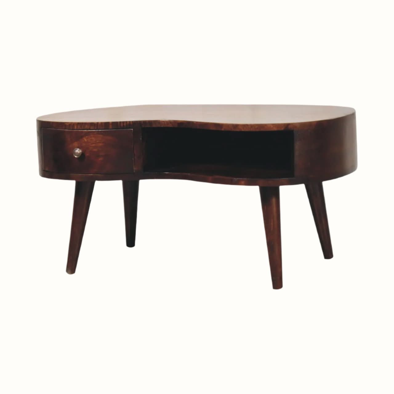 Bokel Home Coffee Tables Haft Coffee Table, Medium - Light Walnut