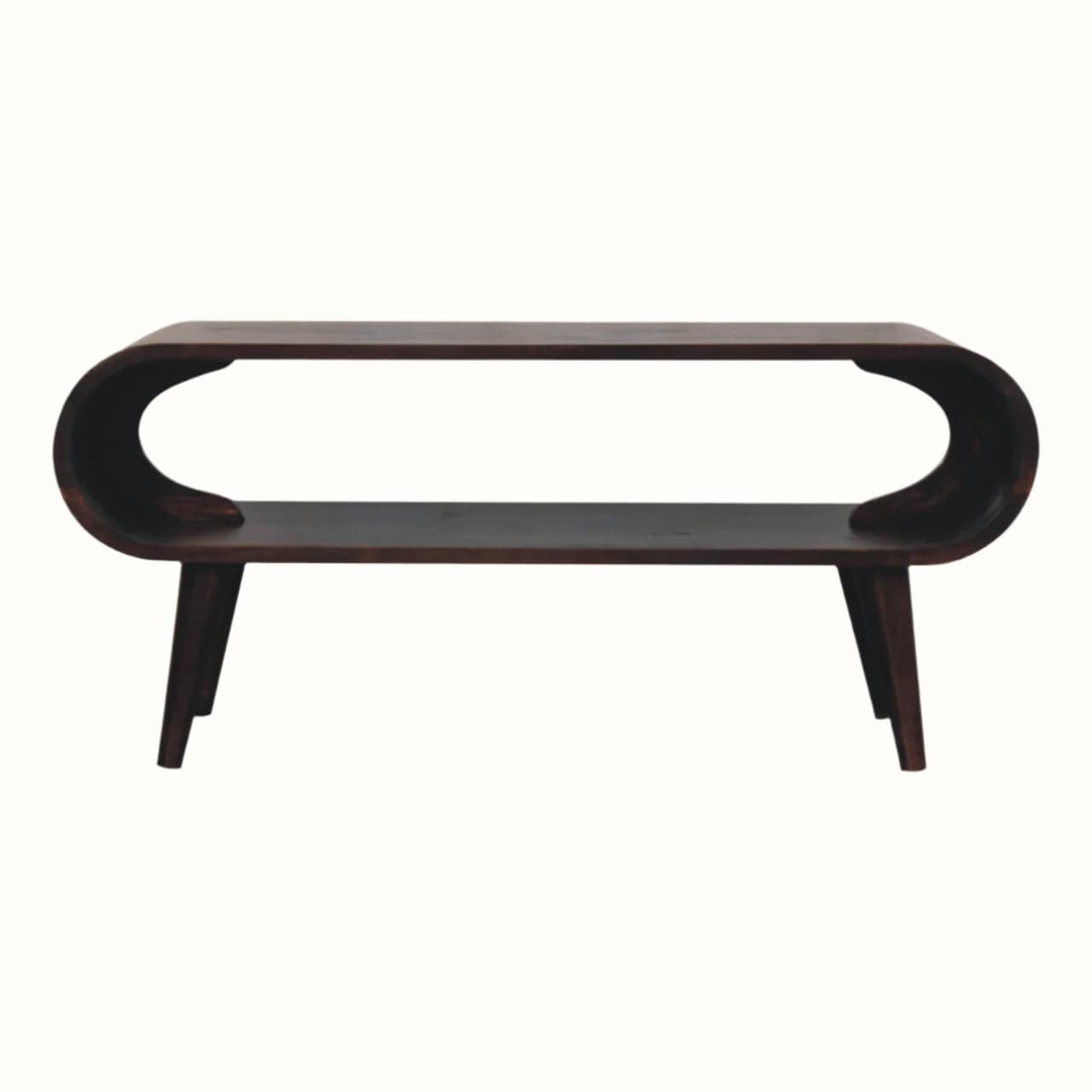 Bokel Home Coffee Tables Laurie Open Coffee Table, Medium - Light Walnut