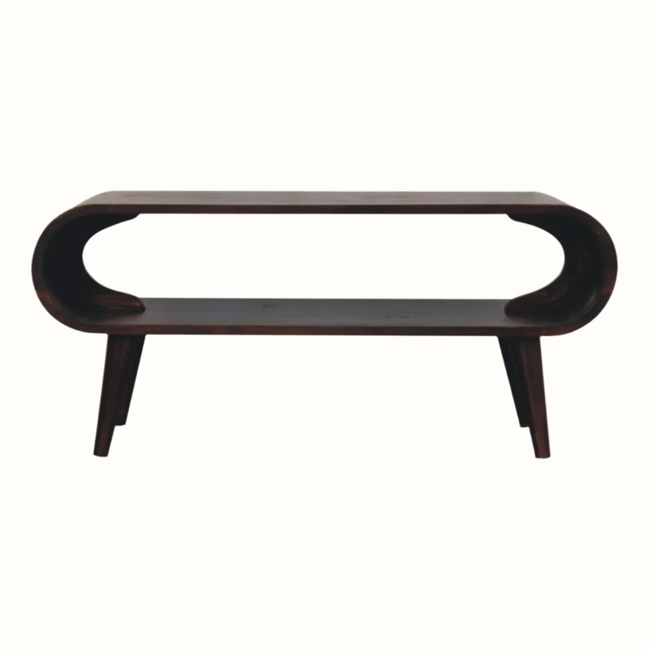 Bokel Home Coffee Tables Laurie Open Coffee Table, Medium - Light Walnut