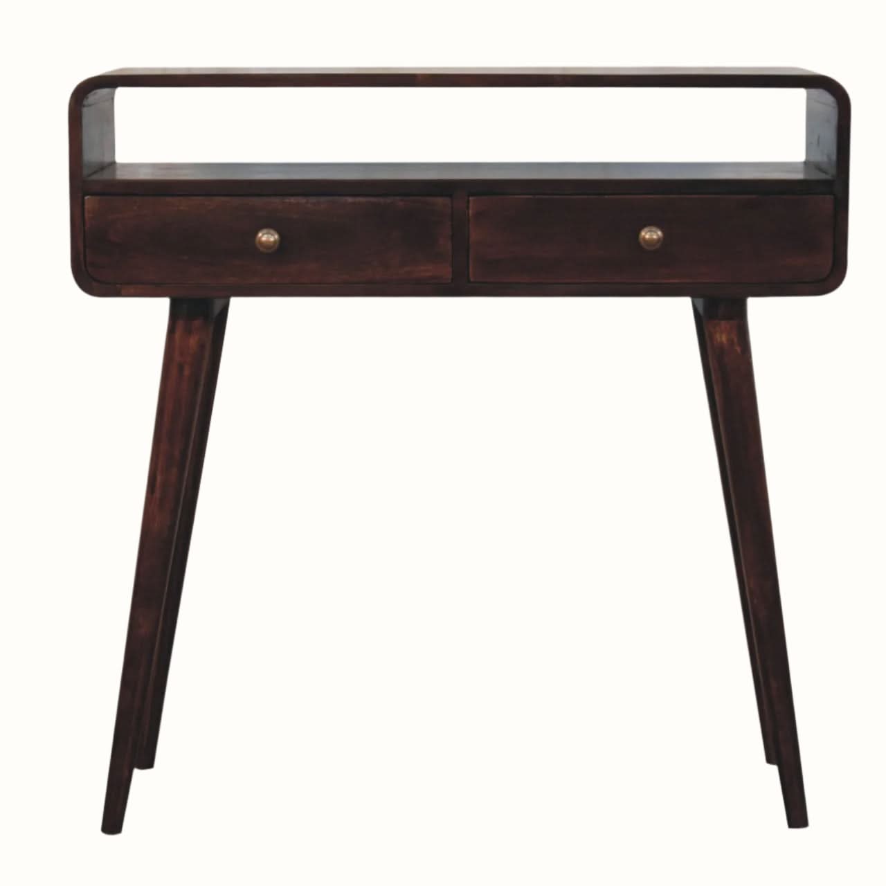 Bokel Home Console Tables Hamade Open Console Table, Medium - California Walnut