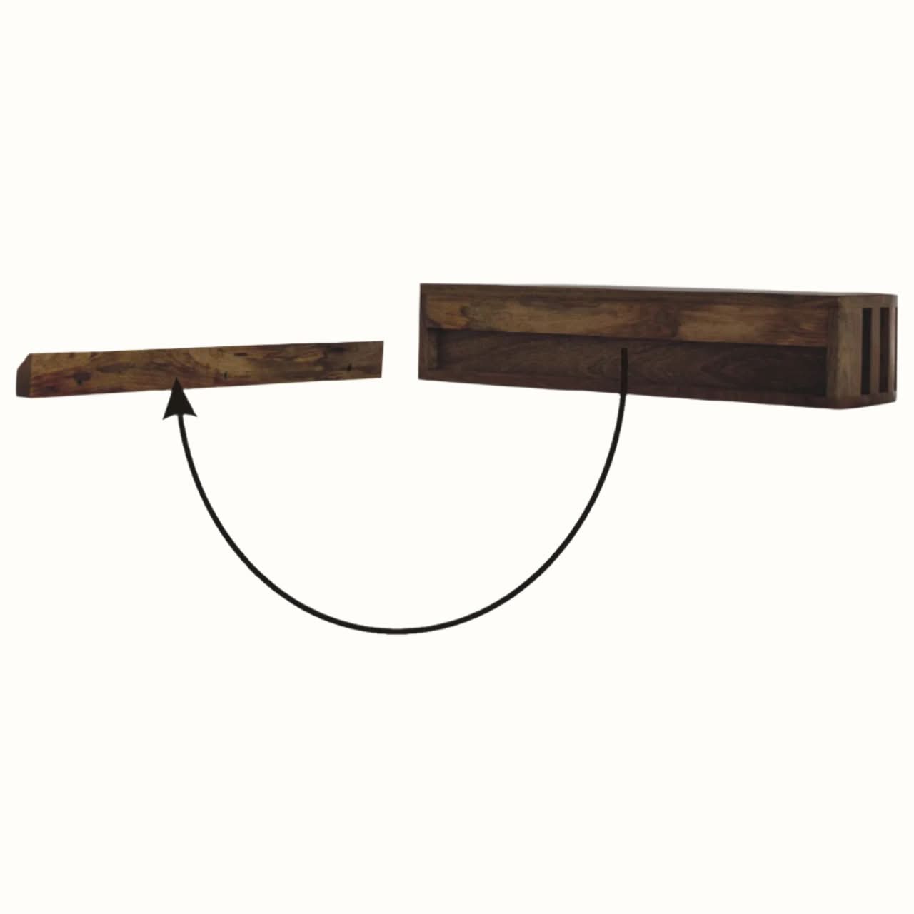 Bokel Home Console Tables Kimber Wall Mounted Console Table - Natural
