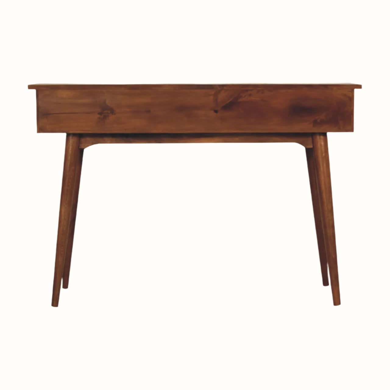 Bokel Home Console Tables Nilson 3 Drawer Console Table, Large - Chestnut