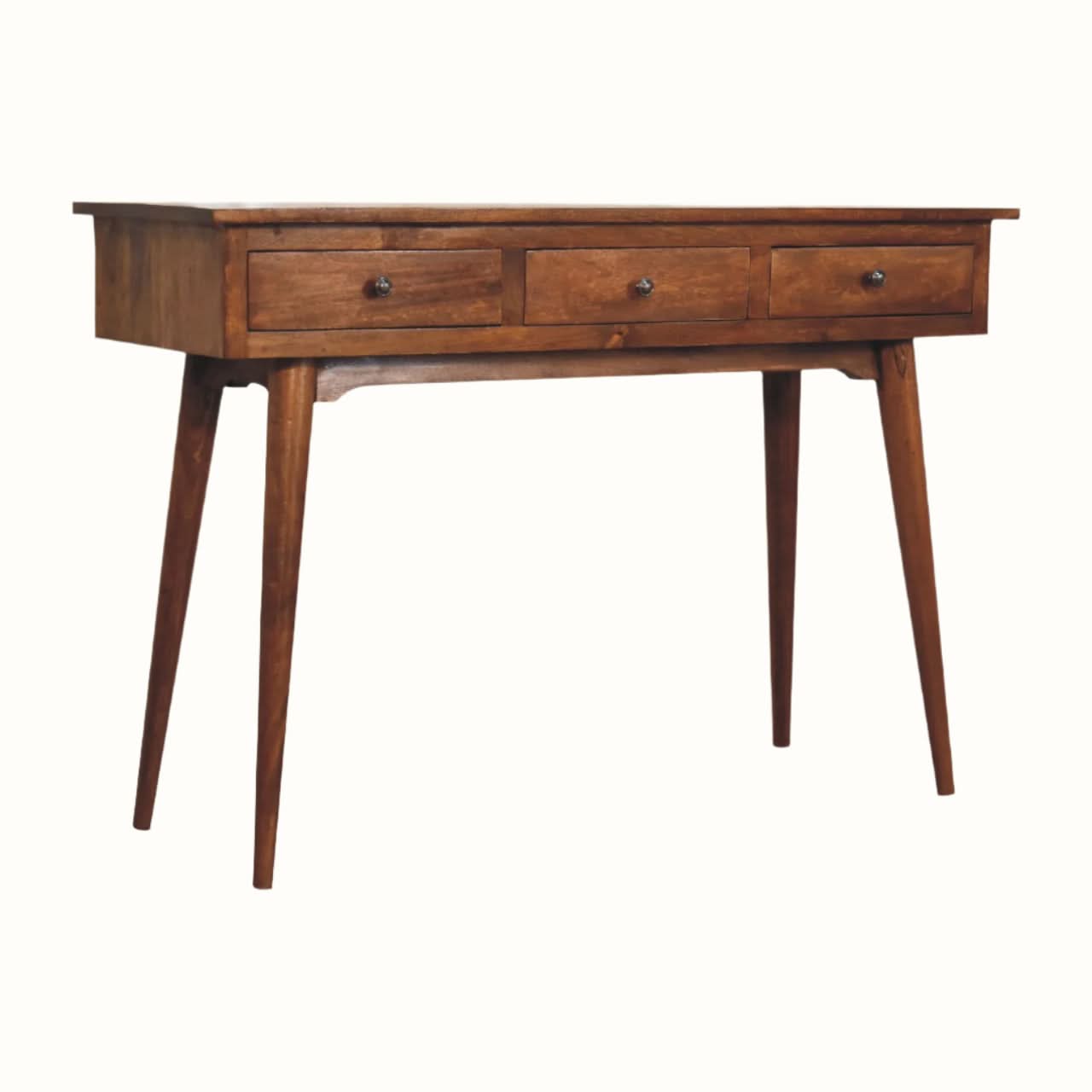 Bokel Home Console Tables Nilson 3 Drawer Console Table, Large - Chestnut