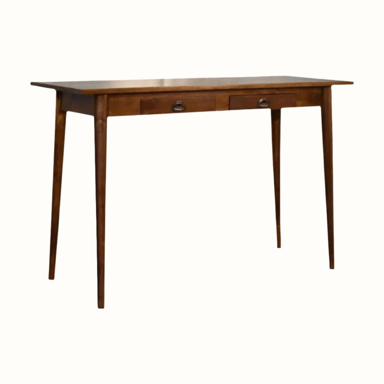 Bokel Home Desks Ellis 2 Drawer Writing Desk, Medium - Chestnut