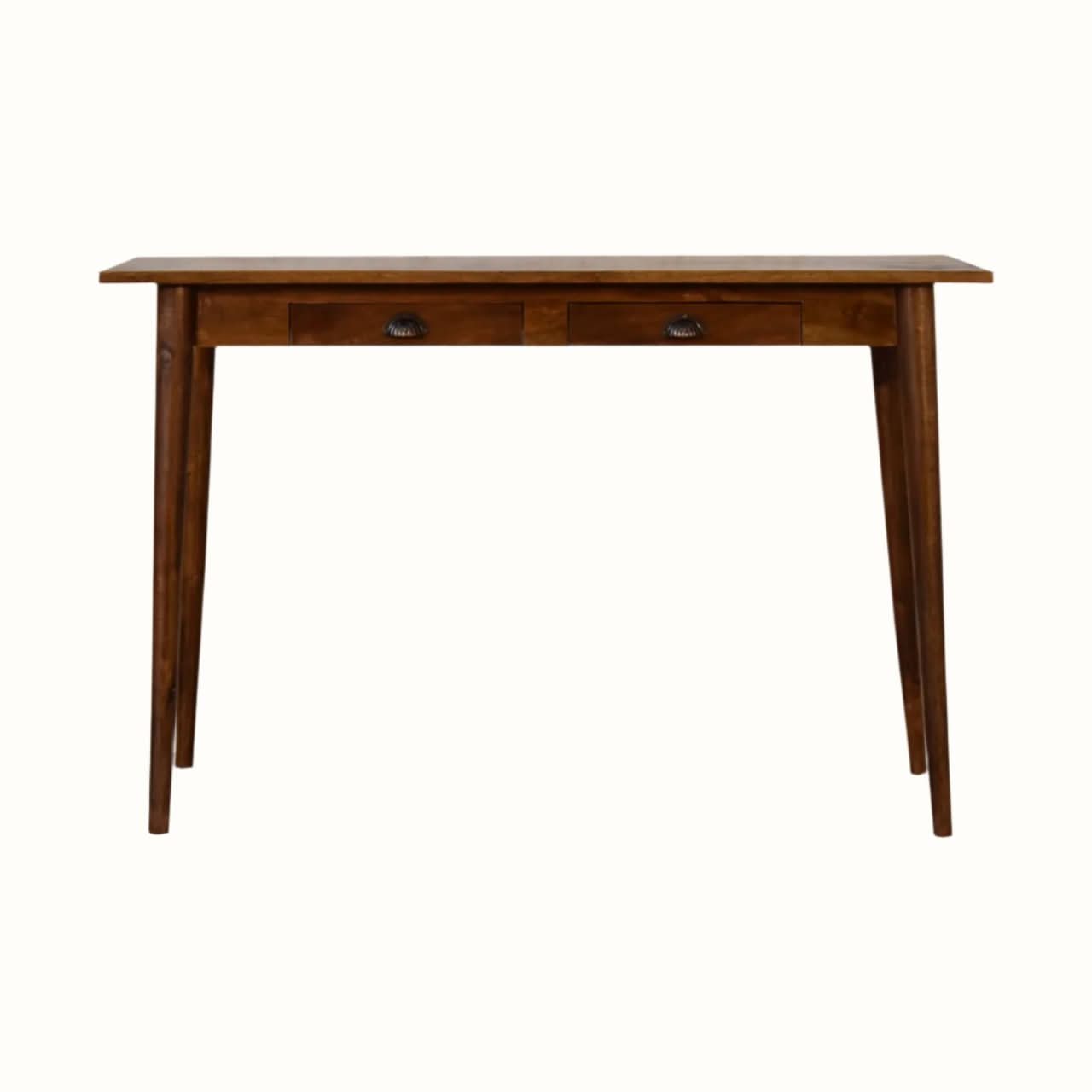 Bokel Home Desks Ellis 2 Drawer Writing Desk, Medium - Chestnut