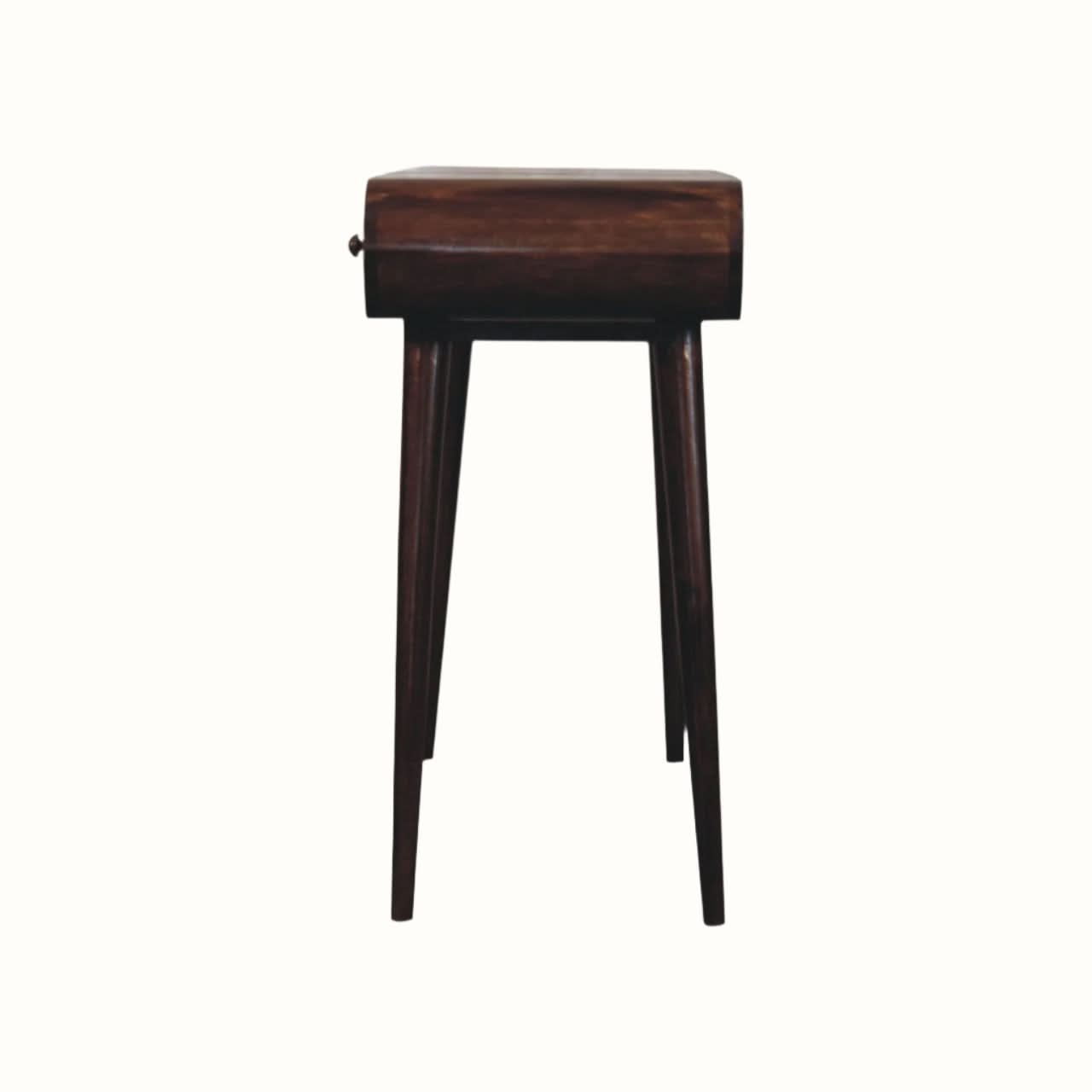 Bokel Home Dressing Tables Merrill Dressing Table with Foldable Mirror, Medium - California Walnut