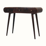 Bokel Home Dressing Tables Merrill Dressing Table with Foldable Mirror, Medium - California Walnut