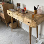 Bokel Home Dressing Tables Merrill Dressing Table with Foldable Mirror, Medium - Natural