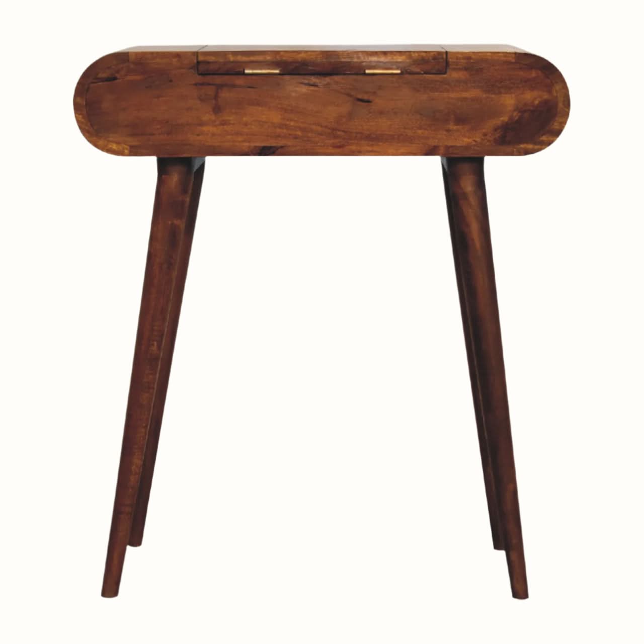 Bokel Home Dressing Tables Merrill Dressing Table with Foldable Mirror, Small - Chestnut