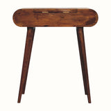 Bokel Home Dressing Tables Merrill Dressing Table with Foldable Mirror, Small - Chestnut