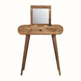 Bokel Home Dressing Tables Merrill Dressing Table with Foldable Mirror, Small - Natural