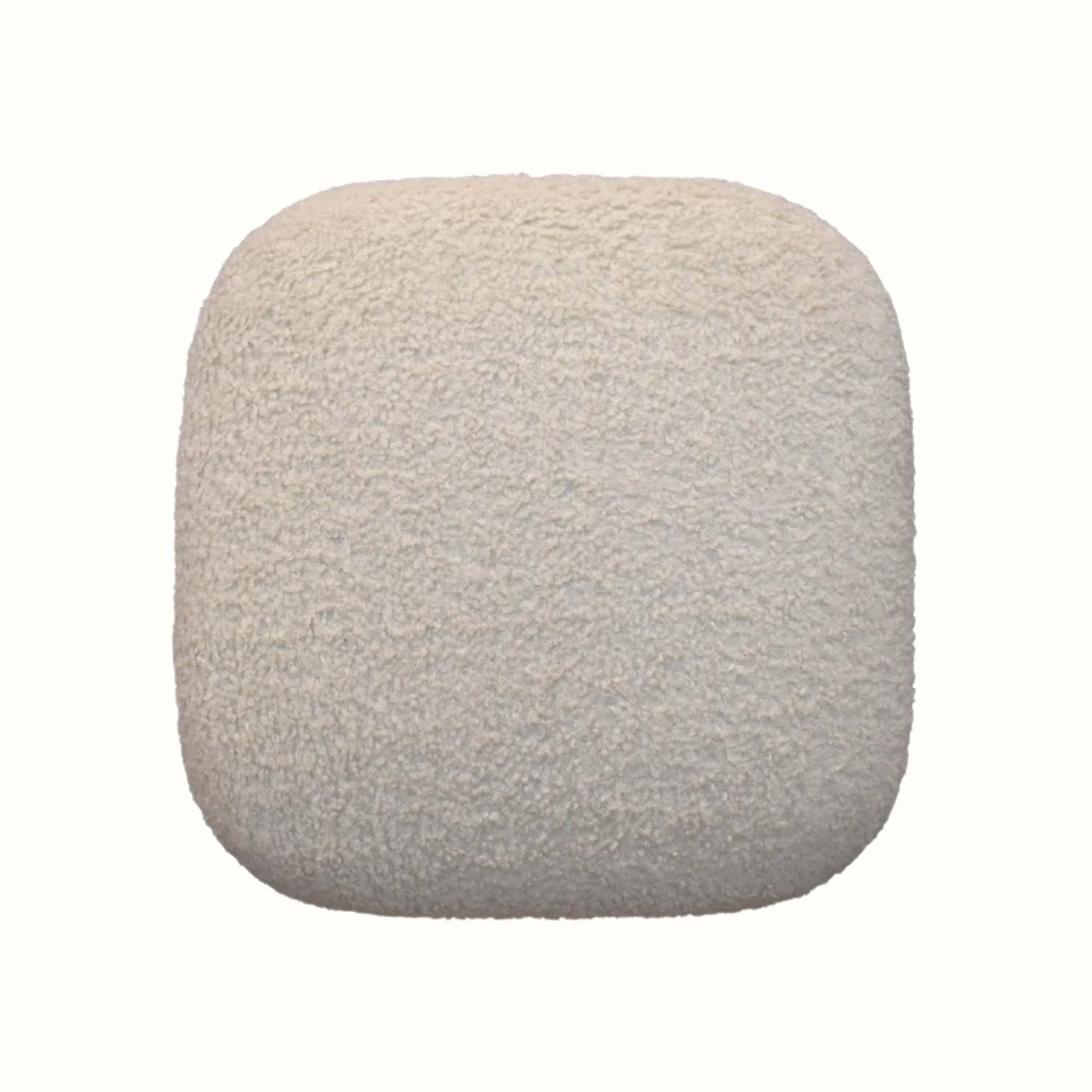 Bokel Home Footstools Boren Cream Bouclé Footstool