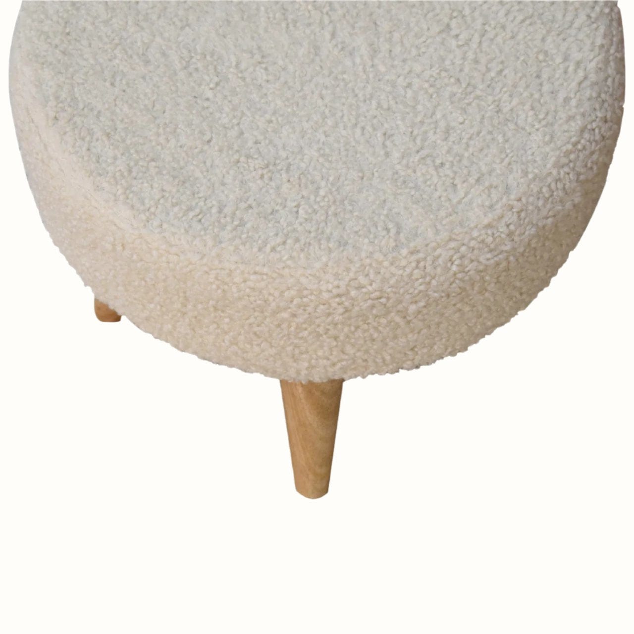 Bokel Home Footstools Boren Cream Boucle Mini Footstool