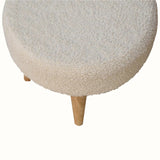 Bokel Home Footstools Boren Cream Boucle Mini Footstool