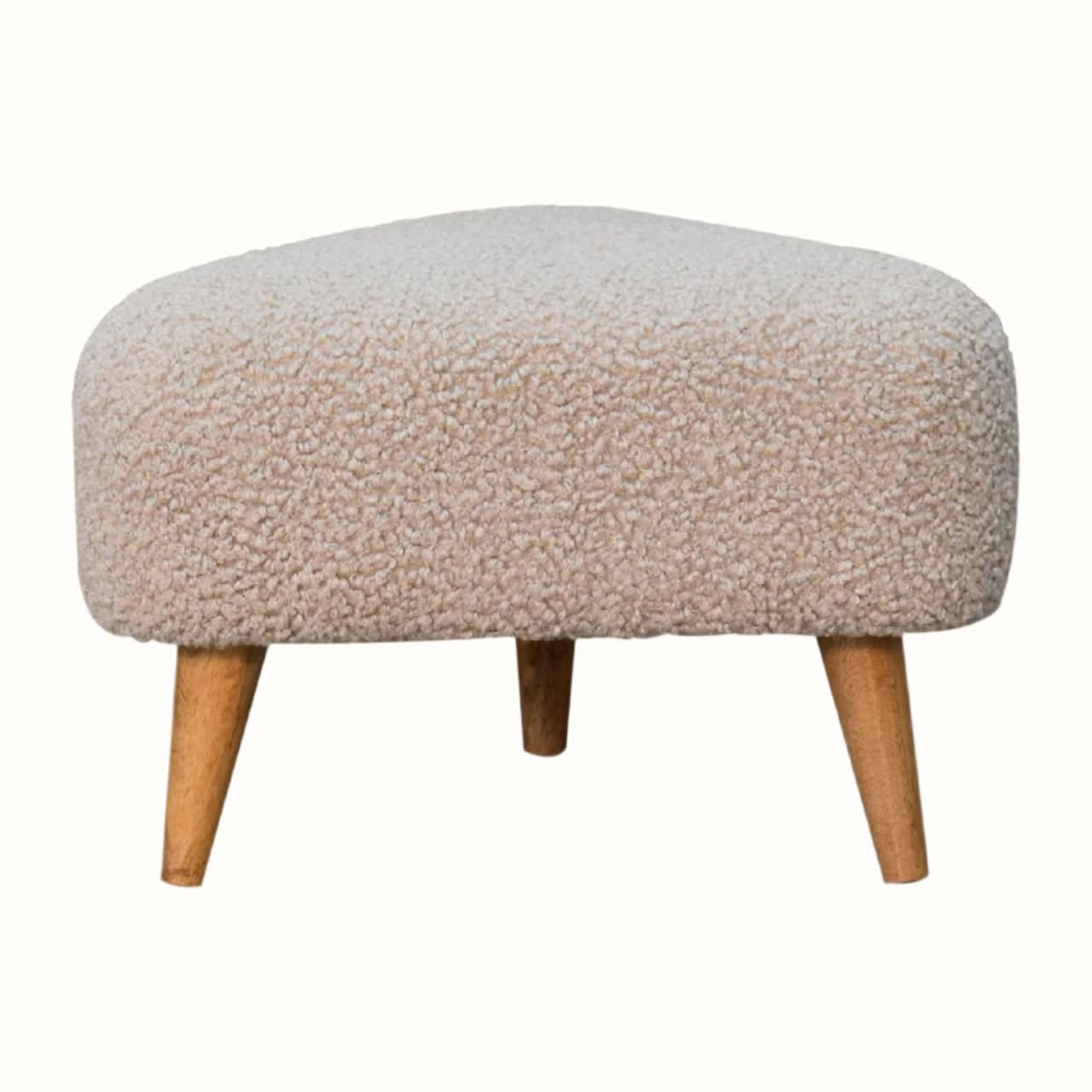 Bokel Home Footstools Boren Small Triangle Footstool - Oat Boucle/Natural