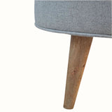 Bokel Home Footstools Button Tweed Footstool - Grey/Natural