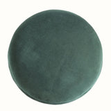 Bokel Home Footstools Button Velvet Footstool - Forest Green/Walnut