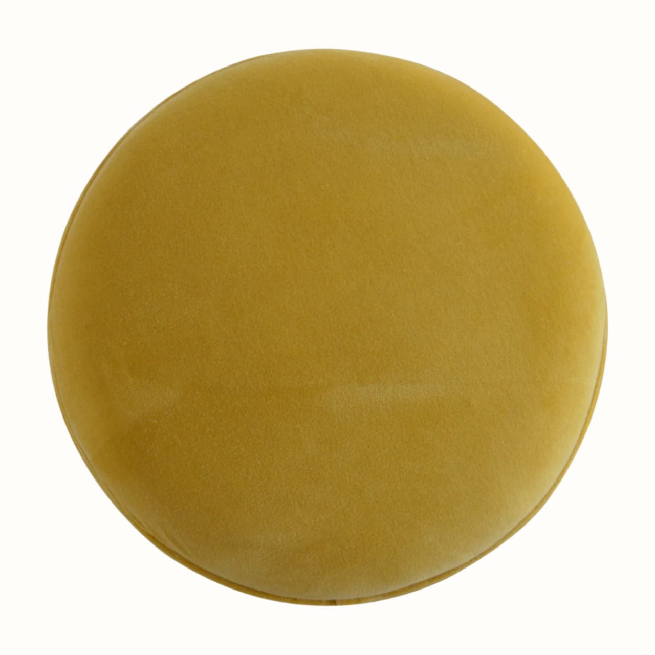 Bokel Home Footstools Button Velvet Footstool - Mustard/Walnut