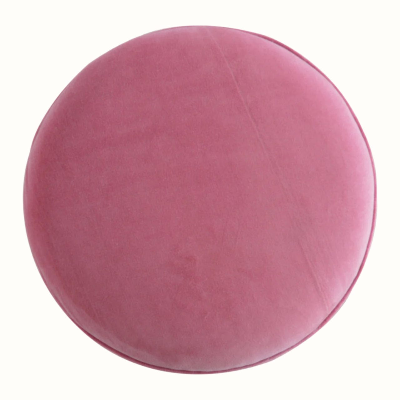 Bokel Home Footstools Button Velvet Footstool - Rose Pink/Walnut