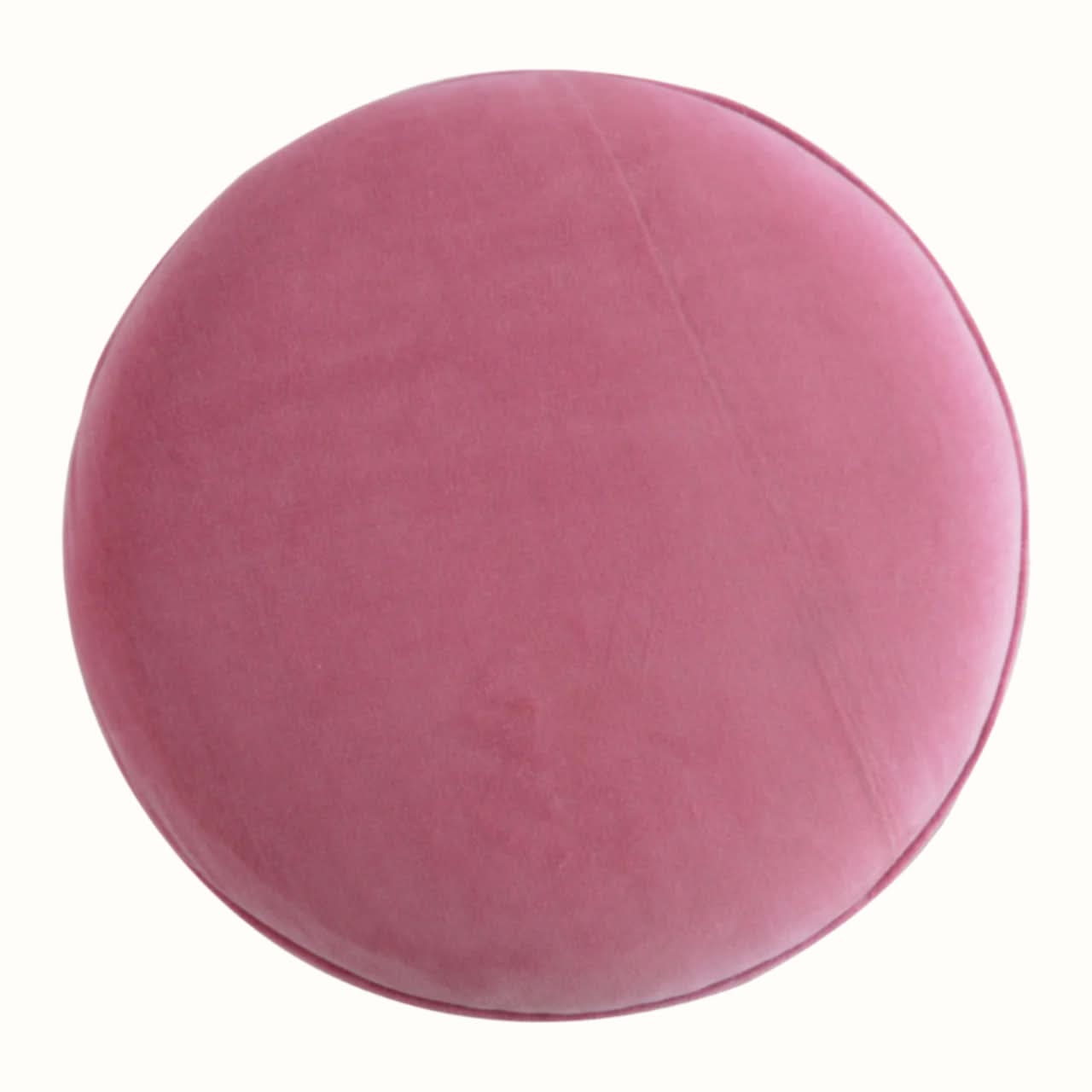 Bokel Home Footstools Button Velvet Footstool - Rose Pink/Walnut