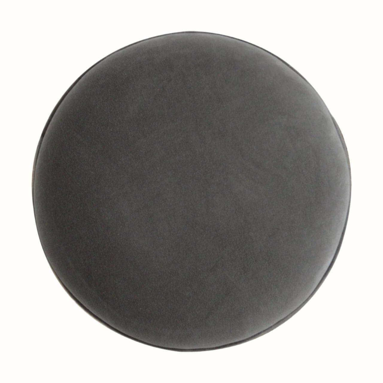 Bokel Home Footstools Button Velvet Footstool - Stone Grey/Walnut