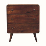 Bokel Home Hamade Chest of 3 Drawers, Medium - California Walnut